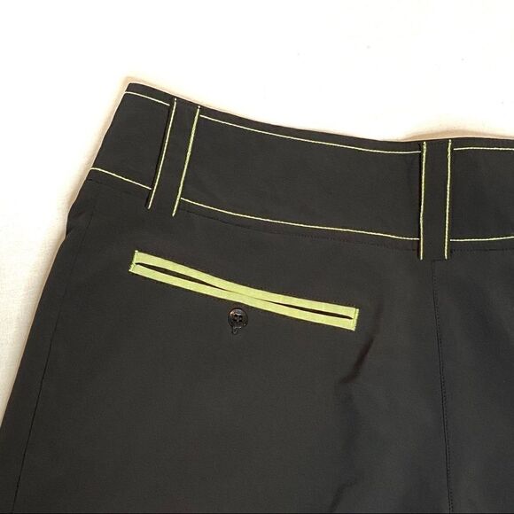 Antigua black with green trim golf shorts size 8 - Picture 9 of 14